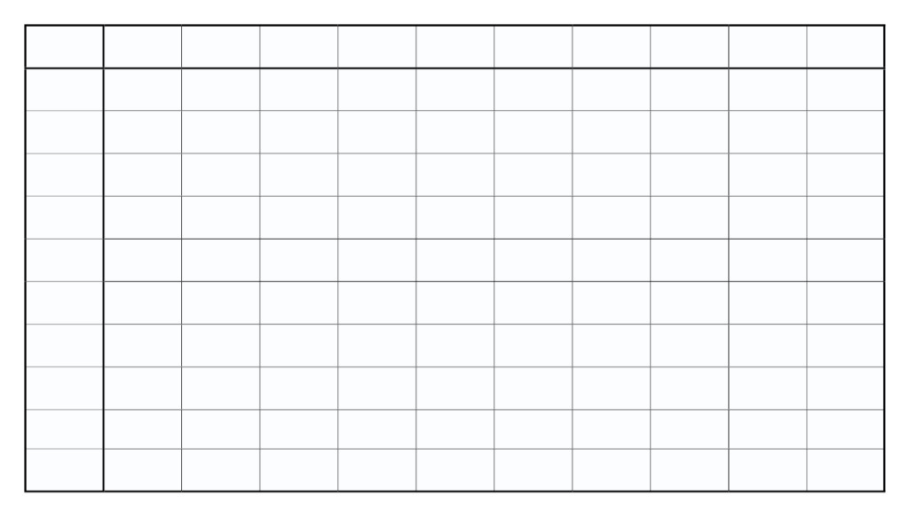 Multiplication Chart 1 10 Printable blank 1