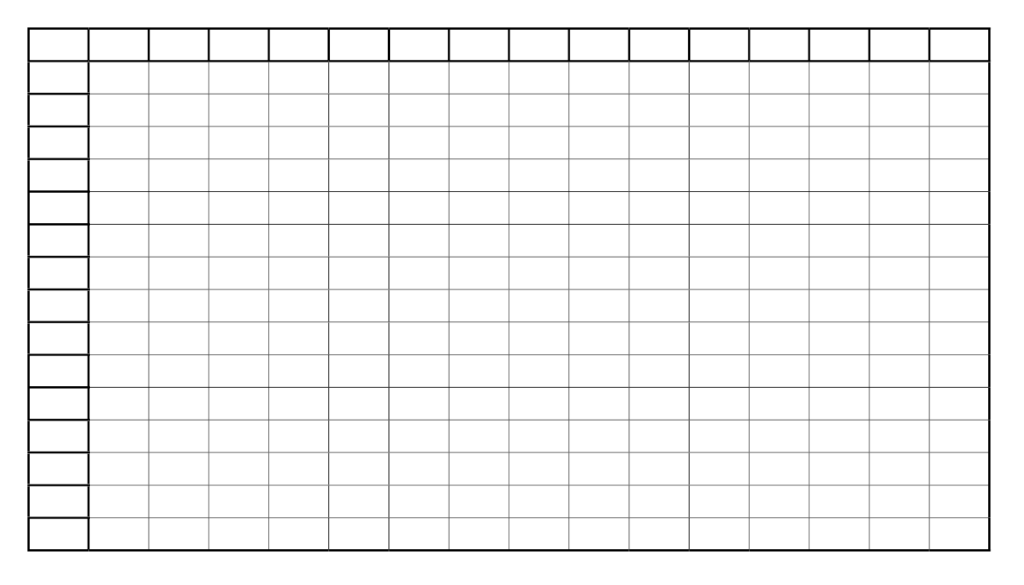 blank multiplication chart 1 15 0